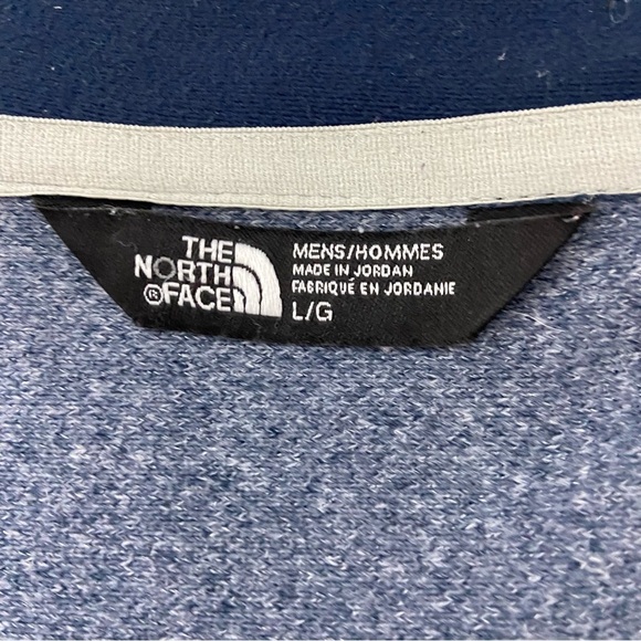 The North Face Men's Full Zip Jacket Sweatshirt Blue Large - Picture 2 of 6